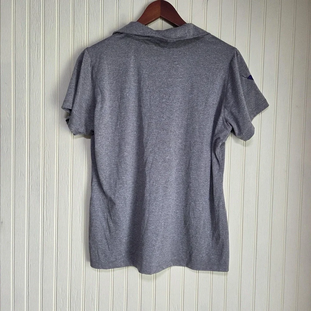 Sport-Tek Polo Shirt Womens Large Gray Heather Short Sleeve Performance Top